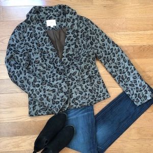 Ann Taylor Loft Leopard Print Blazer